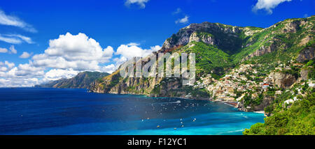 Amazing scenery of Positano- beautiful Amalfi coast of Italy Stock Photo