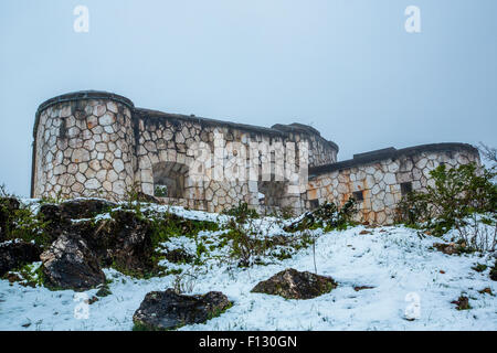 War destroyed building overlooking Sarajevo, Bosnia and Herzegovina