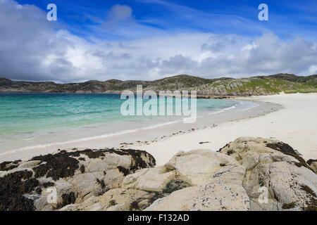 Beach at Achmelvich in Assynt, Sutherland, North West Scotland Stock Photo