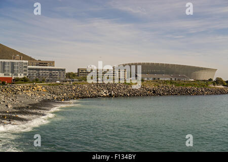 Cape Town Stadium viewed from the promenade at Green Point, South Africa - 02/08/2015 Stock Photo