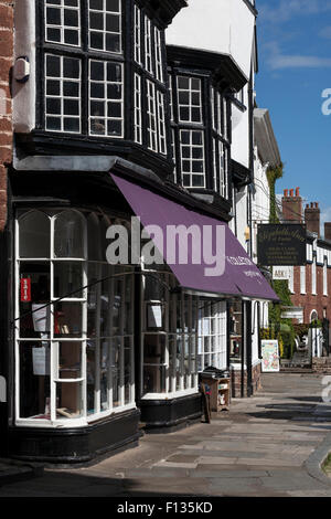 Mols coffee shop,The four storey building sits overlooking Exeter Cathedral in the centre of the city and has a rich history. Stock Photo