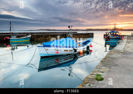 Sunset at Beadnel Harbour Stock Photo