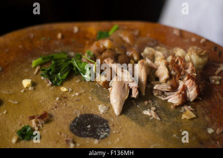 Pork leg with rice Stock Photo