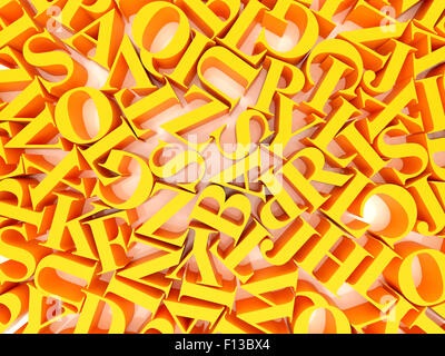 High resolution image. 3d rendered illustration. Background of alphabets. Stock Photo
