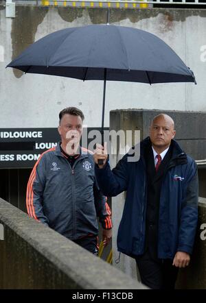 Brugge, Belgium. 26th Aug, 2015. UEFA Champions League football betwwen FC Brugge and Manchester United. Press conference and training for Manchester United. Head coach Manchester's Louis Van Gaal pictured during the practice session Credit:  Action Plus Sports/Alamy Live News Stock Photo