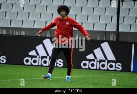 Brugge, Belgium. 26th Aug, 2015. UEFA Champions League football betwwen FC Brugge and Manchester United. Press conference and training for Manchester United. Manchester's Marouane Fellaini pictured during the practice session Credit:  Action Plus Sports/Alamy Live News Stock Photo