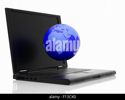 Laptop isolated on white background. High resolution image. Stock Photo
