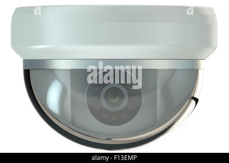 Dome security camera isolated on white background Stock Photo