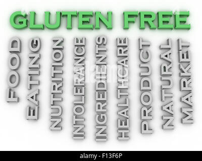 3d image Gluten free issues concept word cloud background Stock Photo