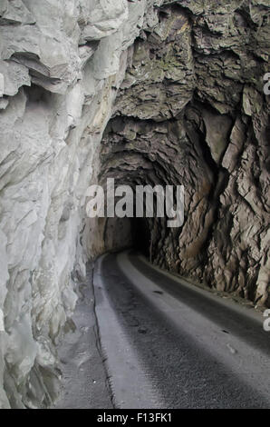 View of the tunnel in a quarry of marble Stock Photo