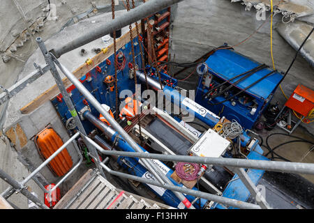 Berlin, Germany, excavation combined sewer Stock Photo