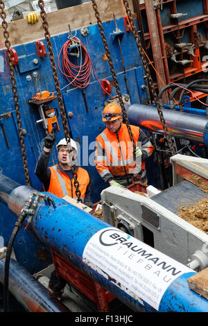 Berlin, Germany, excavation combined sewer Stock Photo