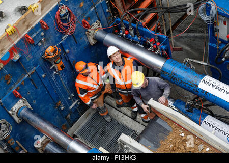 Berlin, Germany, excavation combined sewer Stock Photo