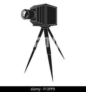 Old photo camera Stock Vector