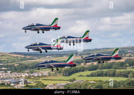 Italian Frecce Tricolori display team at RNAS Culdrose Air Day 2015 Stock Photo