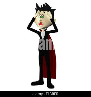 Illustration of a vampire isolated on a white background Stock Photo