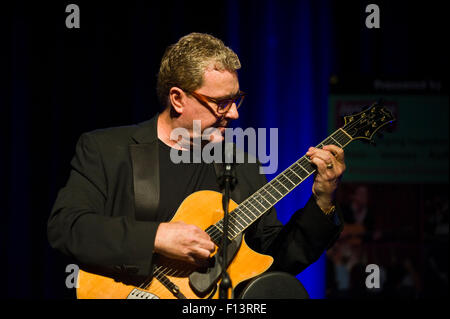 Jazz guitarist Martin Taylor performing on stage at Brecon Jazz Festival 2015 Stock Photo
