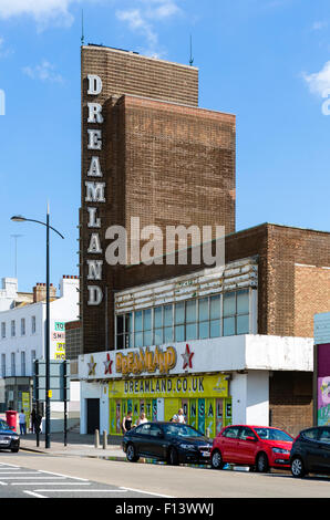 The old entrance to Dreamland (the new entrance is down an alley to the side), Margate, Kent, England, UK Stock Photo