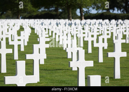 Graves at the Netherlands American Cemetery and Memorial Stock Photo