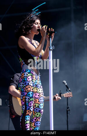 Marina & the Diamonds plays V Festival Hylands Park on 22/08/2015 at