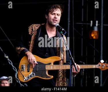 The Kooks plays V Festival Hylands Park on 23/08/2015 at Hylands Park, Chelmsford.  Persons pictured: Peter Denton. Picture by Julie Edwards Stock Photo