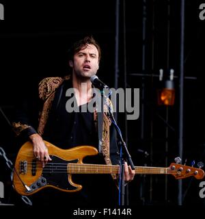 The Kooks plays V Festival Hylands Park on 23/08/2015 at Hylands Park, Chelmsford.  Persons pictured: Peter Denton. Picture by Julie Edwards Stock Photo