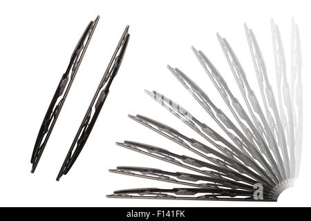Windscreen wipers on a white background Stock Photo