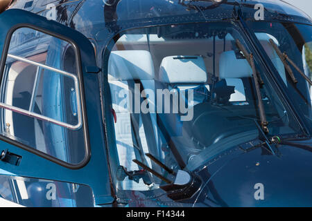 Moscow, Russia, Wednesday, August 26, 2015. The Twelfth International Moscow Aerospace Show MAKS 2015 was opened in Zhukovsky city in the Moscow Region on August 25, 2015. The aim of the show is to demonstrate Russian aerospace achievements, make contracts and negotiate international projects. Augusta helicopter on display at the air show. Credit:  Alex's Pictures/Alamy Live News Stock Photo