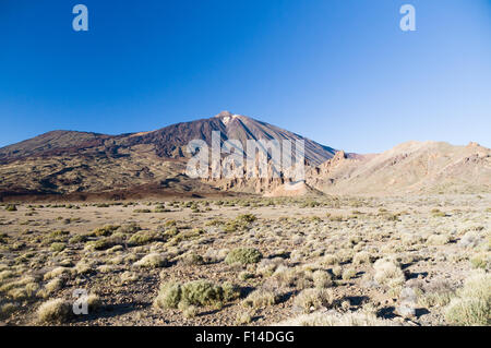 Volcano Teide and Garcia rocks (Los Roques de Garcia), Tenerife, Canary islands, Spain Stock Photo