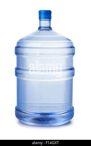Five gallon plastic water bottle isolated on white Stock Photo