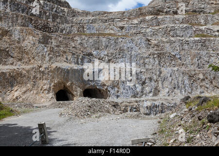 Rock quarry Stock Photo