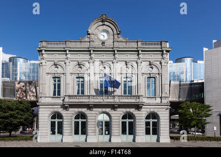 European Parliament Information office building at the Espace Leopold (Leopold Square). August 21, 2015 in Brussels, Belgium Stock Photo