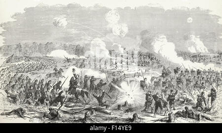 Battle of Williamsburg, Virginia on the Peninsula between York and James Rivers, May 9th, 1862, USA Civil War Stock Photo