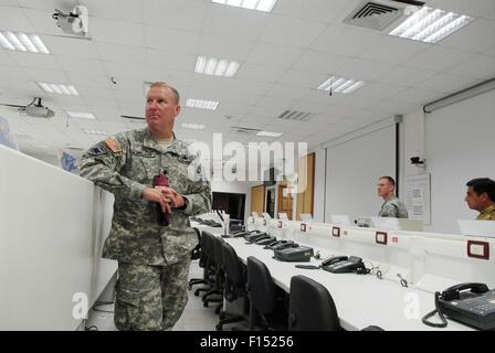 Italy, Camp Ederle US Army base in Vicenza, Longare detachment (former Site Pluto), training room for battlefield management Stock Photo