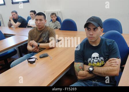 Italy, Camp Ederle US Army base in Vicenza, Education Center for just coming soldiers for the knowledge of  Italian  territory Stock Photo