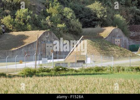 Italy, Camp Ederle US Army base in Vicenza, ammunition warehouse ASP 7 (Ammunition Supply Point 7) in Tormeno Stock Photo