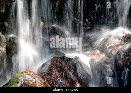 Germany, Black Forest: Cascade detail of the Alb Waterfall in Menzenschwand Stock Photo