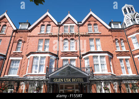 Llandrindod Wells Powys Wales the Glen Usk Hotel red brick hotel Stock Photo