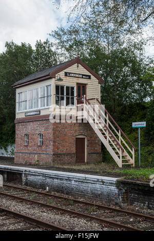 Old signal box, Llandrindod Wells Station Stock Photo