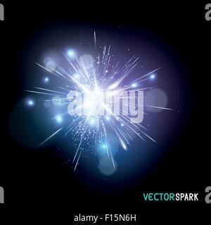 Vector Spark Effect - beautiful bright spark vector illustration. Stock Vector