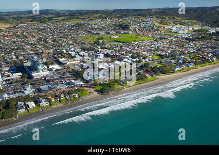 Orewa, Hibiscus Coast, North Auckland, North Island, New Zealand - aerial Stock Photo