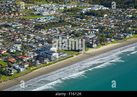Orewa, Hibiscus Coast, North Auckland, North Island, New Zealand - aerial Stock Photo