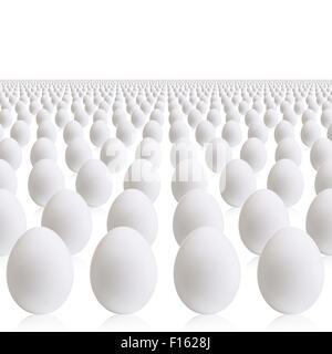great  many white new-laid eggs Stock Photo