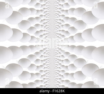 abstract backdrop of many white egg on white background, isolated Stock Photo
