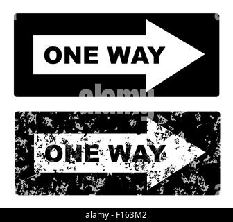 One Way Sign Stock Photo