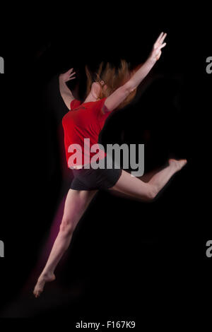 Action/dancing shot of Jennifer Essex. Contemporary dancer and choreographer Stock Photo