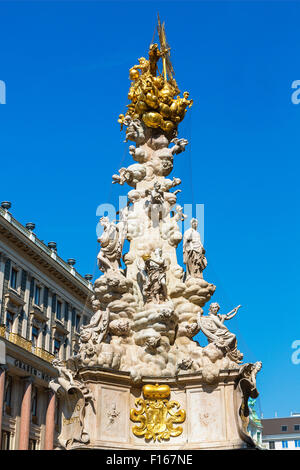 Vienna, Pestaule great plague column in Graben street Stock Photo