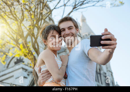 Paris, Couple dating in Montmartre