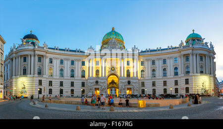 Hofburg Imperial Palace in Vienna at dusk Stock Photo