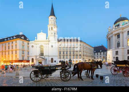 Horse carriage, Josefsplatz, Vienna, Austria Stock Photo
